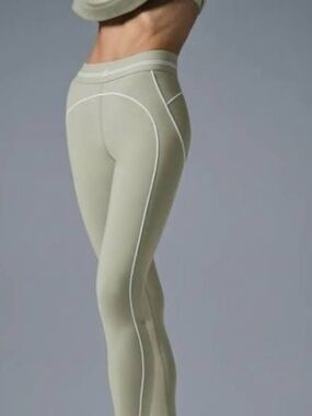 High Waist Heart Throb Legging, Limestone, ALO, XS
